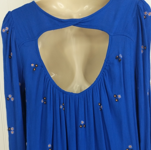 FREE PEOPLE Oxford Embroidered Swing Dress Sz XS - Picture 12 of 16